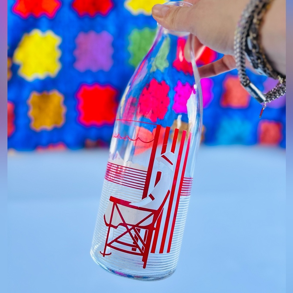 Vintage Glass Carafe Retro Cottage Kitchen Idea